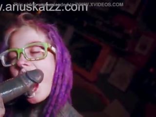 Heavily tattooed dreadgirl get fucked in a tattoo gallery