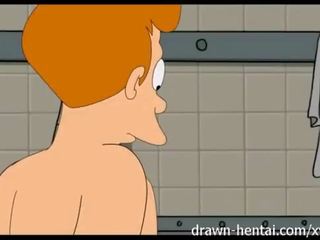 Futurama hentai - μπάνιο τρίο
