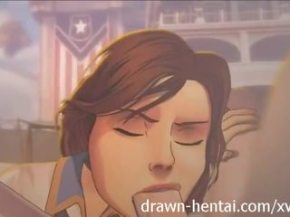 Bioshock Infinite Hentai - Wake up sex clip film from Elizabeth